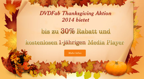 News - Central: DVDFab Thanksgiving Aktion